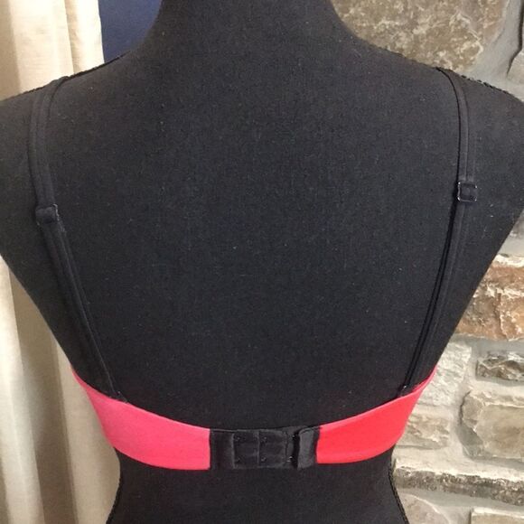Victoria’s Secret Womenswear Push-Up Bra, 32DD, Pink/Red & Black - Picture 4 of 5